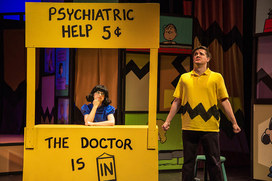Main Street Theatre - Doctor is in Megan Jankovic as Lucy and Taelon Stonecipher as Charlie Brown