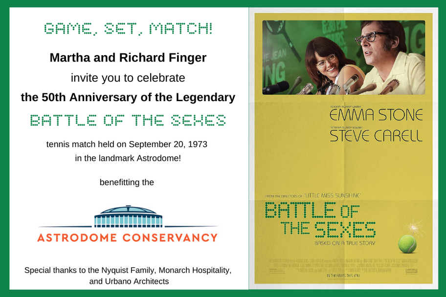 Astrodome Conservancy to commemorate 50th anniversary of historic 'Battle  of the Sexes' tennis match – Houston Public Media